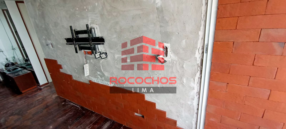 Enchape de ladrillo rococho