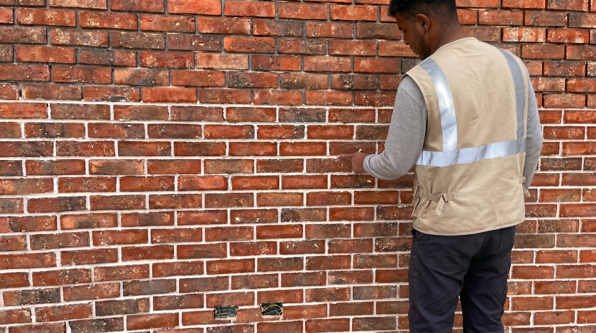Instalación de enchape de ladrillo rococho